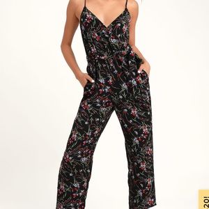black floral jumpsuit